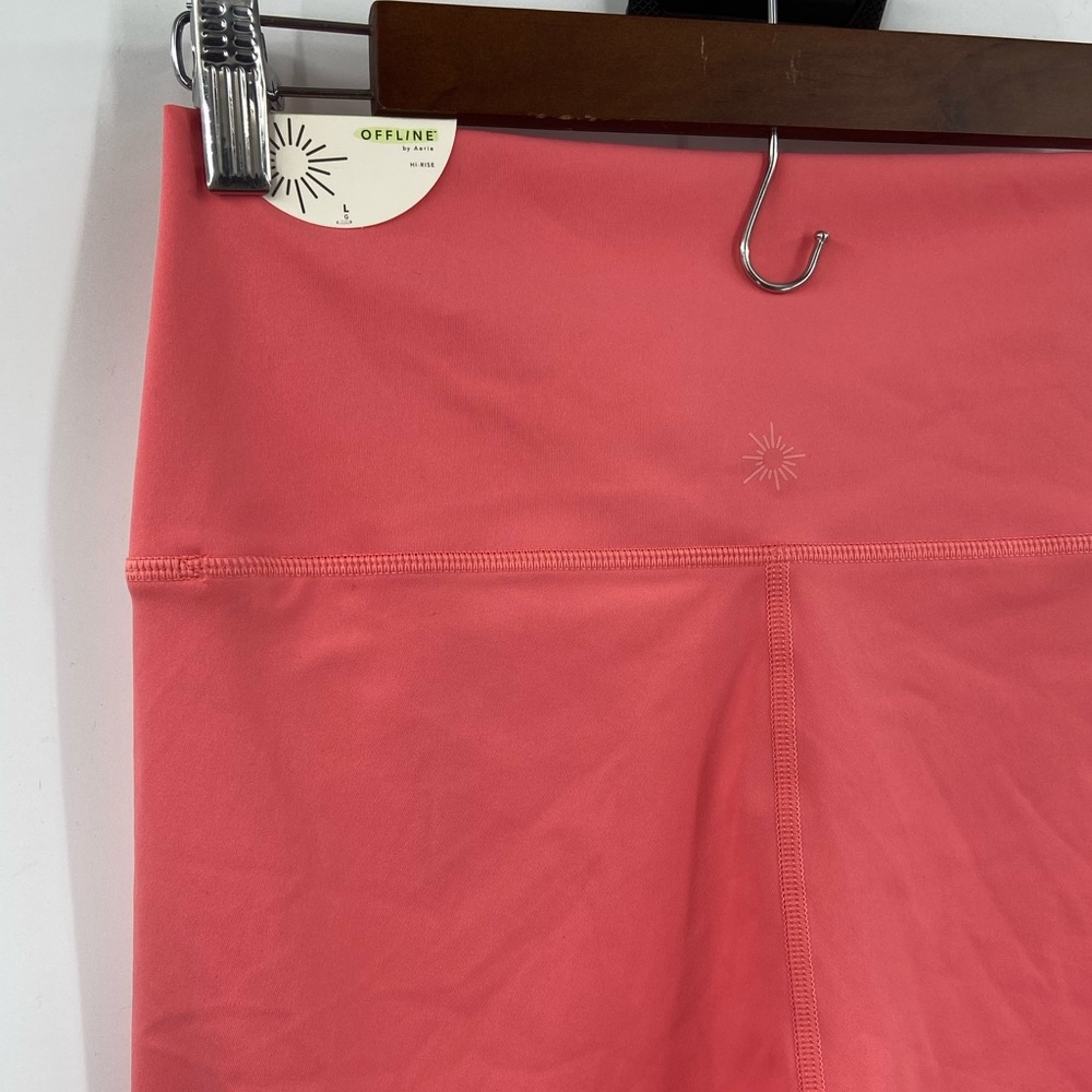 NWT Aerie Offline Goals 7/8 Leggings Pink Large - Picture 4 of 8